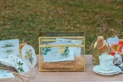 NCYP Wedding Card Box With Slot And Lock - 9.8x5.6x7.7 Inches - Gold Glass Envelope Box With Lid For Birthday Party Reception - Vintage Rectangular Centerpiece Decoration Handmade (Glass Box Only) -Terrarium Plant Hub G01A1447