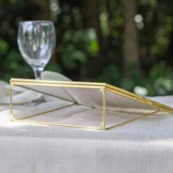 NCYP Tabletop Gold 5x7, 6x8 5.5x7 Brass Glass Photo Picture Display Frame -Terrarium Plant Hub G01A2117