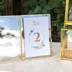 NCYP Tabletop Gold 5x7, 6x8 5.5x7 Brass Glass Photo Picture Display Frame -Terrarium Plant Hub G01A2139