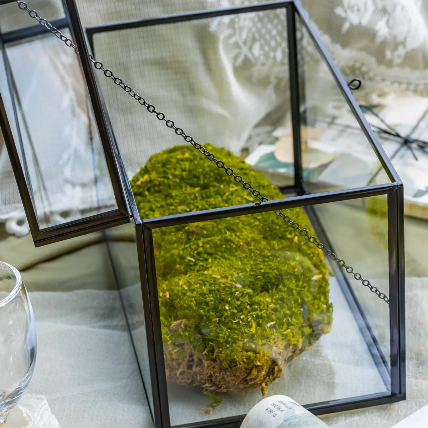 Lockable Black Geometric Glass Card Box Terrarium Foot Handmade Rectangular For Wedding Reception Wishwell Keepsake 19 Lockable Black Geometric Glass Card Box Terrarium Foot Handmade Rectangular For Wedding Reception Wishwell Keepsake - Image 17