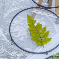 6" Black Wall Hanging RoundHerbarium Brass Glass Frame For Pressed Flowers, Poster, Double Glass, Floating Frame -Terrarium Plant Hub G01A2843