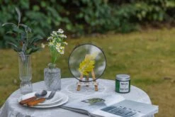 6" Black Wall Hanging RoundHerbarium Brass Glass Frame For Pressed Flowers, Poster, Double Glass, Floating Frame -Terrarium Plant Hub G01A2857