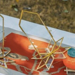 Geometric Gardenia Garden Gold Glass And Brass Wedding Table Number Holder, Pressed Flower Frame 23 Geometric Gardenia Garden Gold Glass And Brass Wedding Table Number Holder, Pressed Flower Frame -Terrarium Plant Hub G01A4709