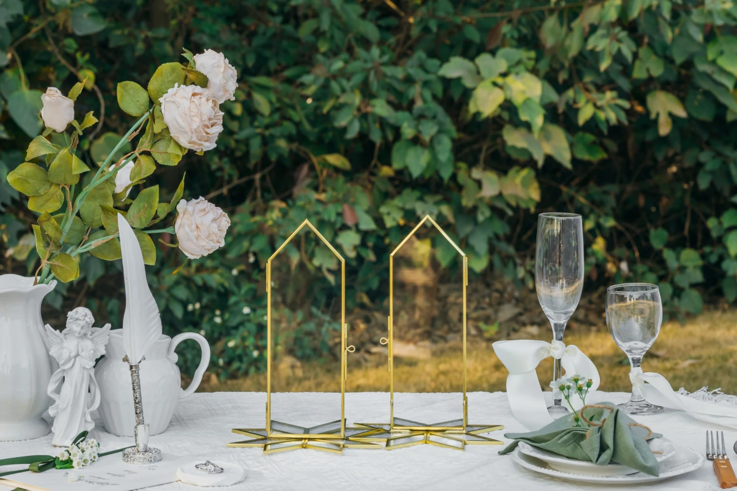 Geometric Gardenia Garden Gold Glass And Brass Wedding Table Number Holder, Pressed Flower Frame 22 Geometric Gardenia Garden Gold Glass And Brass Wedding Table Number Holder, Pressed Flower Frame - Image 20
