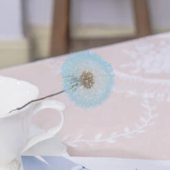 Sky Blue Presered Dandelion Set 3 Pcs Dried Flowers, DIY Material For Bouquet -Terrarium Plant Hub G01A5962