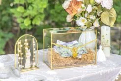 Handmade Envelope Shape Geometric Glass Wedding Card Box Terrarium With Slot, Heart Lock Key -Terrarium Plant Hub G01A7174 2 2d56428f 1799 4db9 a4da e98b0b56a8a6