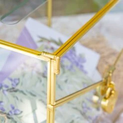 Handmade Envelope Shape Geometric Glass Wedding Card Box Terrarium With Slot, Heart Lock Key -Terrarium Plant Hub G01A7311 2f0a3aad d6da 4303 a029 b1c61a496c55