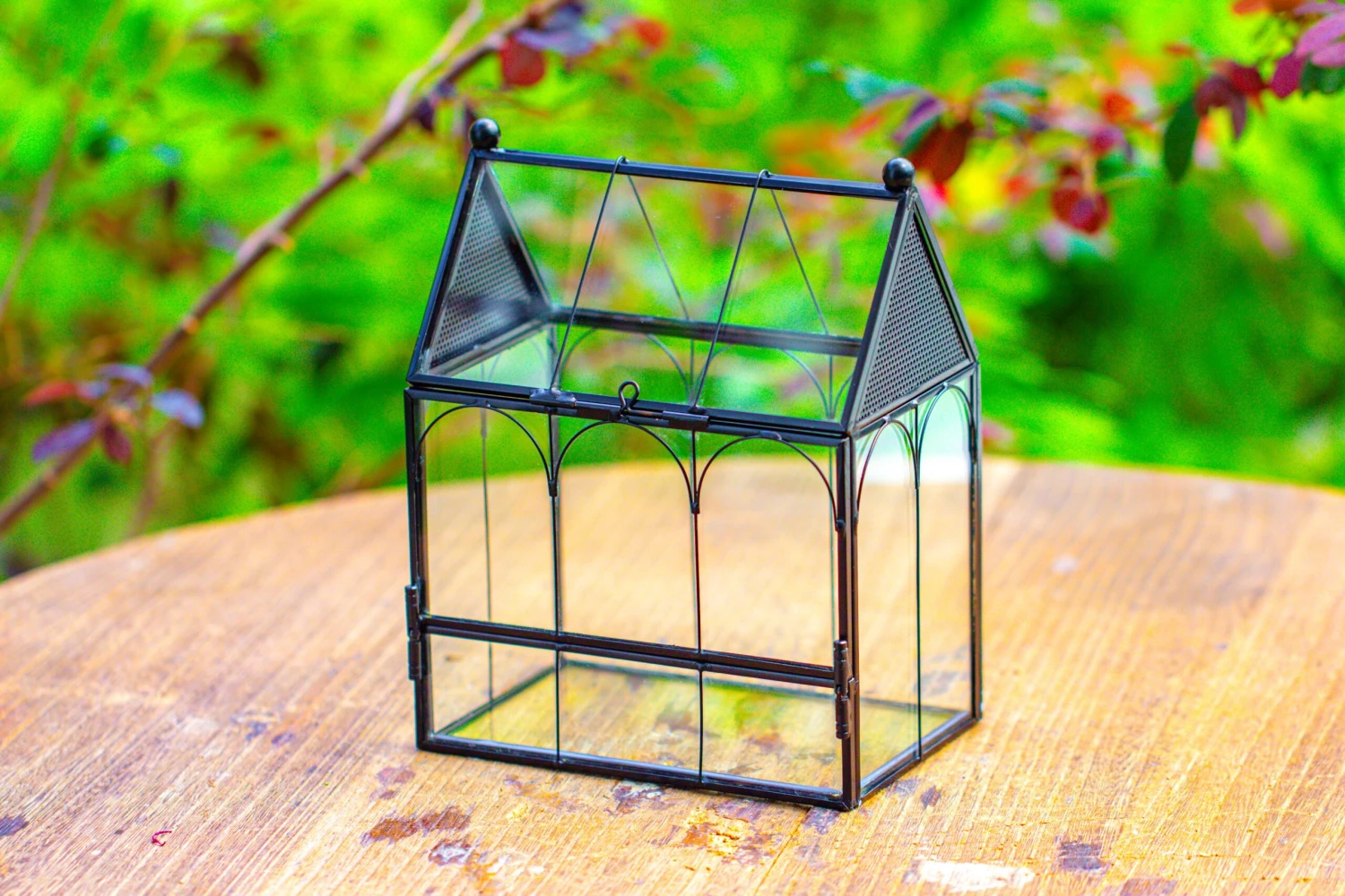 Vintage Mini House Shape Glass Geometric Terrarium For Jumping Spider 15 Vintage Mini House Shape Glass Geometric Terrarium For Jumping Spider - Image 13