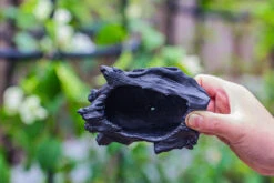 Small Black Tree Stump Like Planter, For Terrarium, Microlandscape -Terrarium Plant Hub IMG 0618