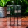 Handmade Close Geometric Tin Glass Corner Terrarium With Door, For Corner, Shelf -Terrarium Plant Hub IMG 2555