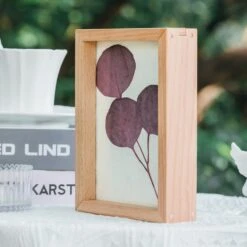 NCYP Handmade Personalized Tabletop Wall Hanging Natural Wood Glass Floating Frame For Photo -Terrarium Plant Hub IMG 4555