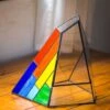 Rainbow Stained Glass Irregular Geometric Ice Peak Shape Terrarium, Close 1 Rainbow Stained Glass Irregular Geometric Ice Peak Shape Terrarium, Close -Terrarium Plant Hub IMG 5774 4