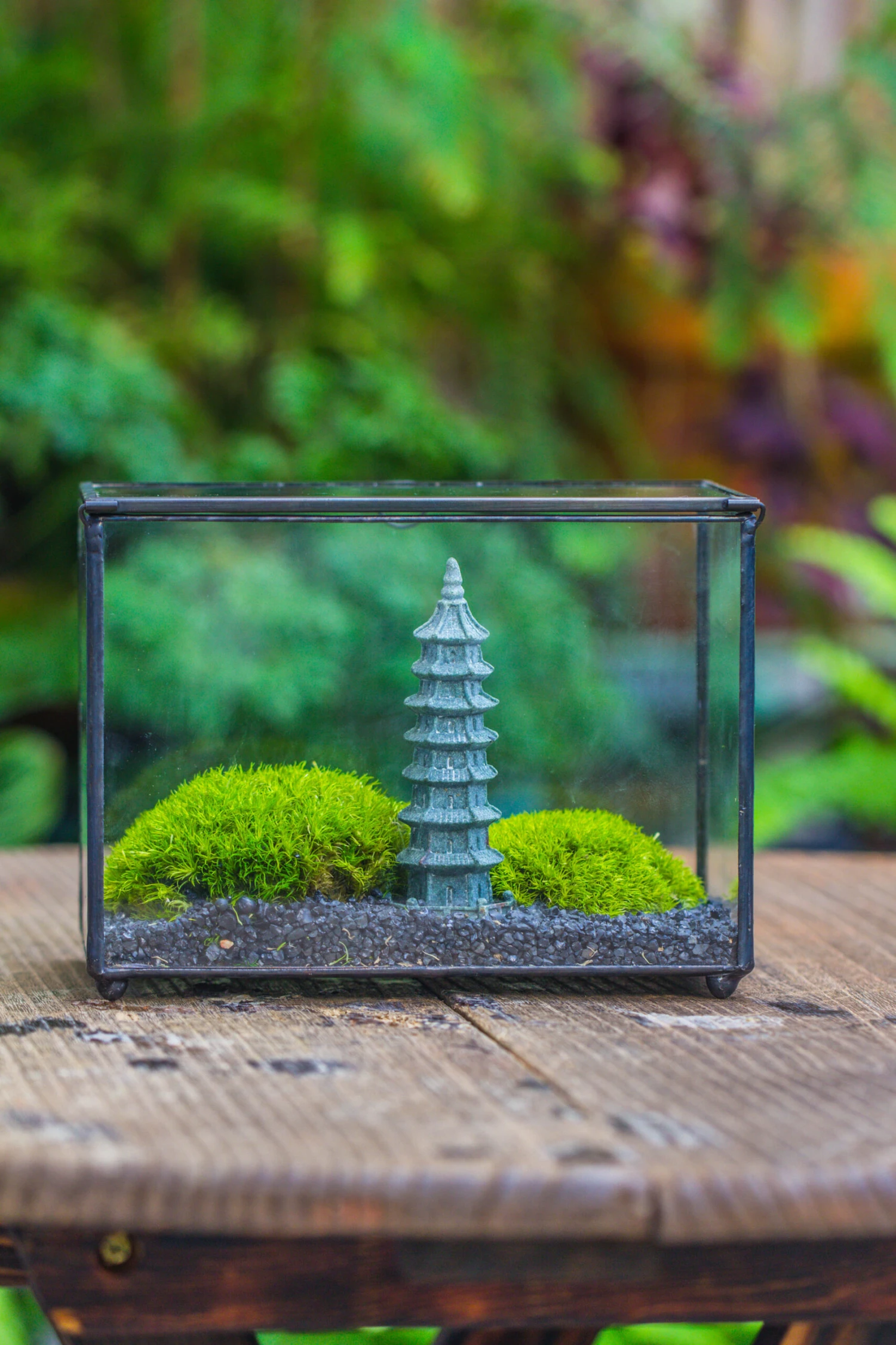 Preserved Moss Terrarium Miniature DIY Set, Japanese Zen Style, Preserved Leucobryum Moss And Pagoda, 17*10*12cm / 6.7 X 3.9 X 4.7" 13 Preserved Moss Terrarium Miniature DIY Set, Japanese Zen Style, Preserved Leucobryum Moss And Pagoda, 17*10*12cm / 6.7 X 3.9 X 4.7" - Image 11