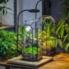 Vintage Tall Octagon Geometric Tin Glass Terrarium , 12.6" , Close, Suitable For Tall Plants, Orchid, Small Begonia Pitcher, Micro Landscape -with White Light Set -Terrarium Plant Hub IMG 8982 4ad71dd4 6caa 4bcf 895a 8a58cf91429d