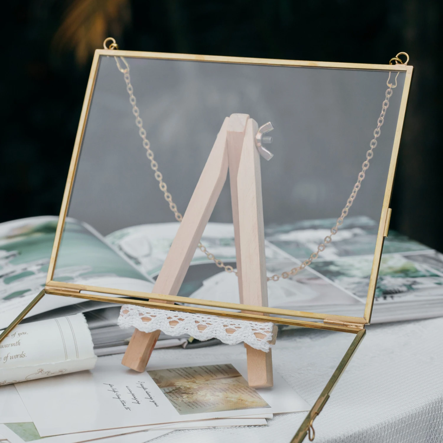 Hanging Rectangle Multiple Size Herbarium Brass Double Glass Frame For Pressed Flowers, Dried Flowers, Poster, Floating Frame 10 Hanging Rectangle Multiple Size Herbarium Brass Double Glass Frame For Pressed Flowers, Dried Flowers, Poster, Floating Frame - Image 8