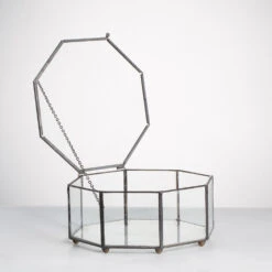 Handmade Regular Octagon Glass Geometric Terrarium For Succulent Decoration