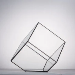 Handmade Cube Black Glass Geometric Terrarium Container For Moss Fen Succulents -Terrarium Plant Hub product image 462966535