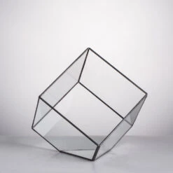 Handmade Cube Black Glass Geometric Terrarium Container For Moss Fen Succulents -Terrarium Plant Hub product image 462966536