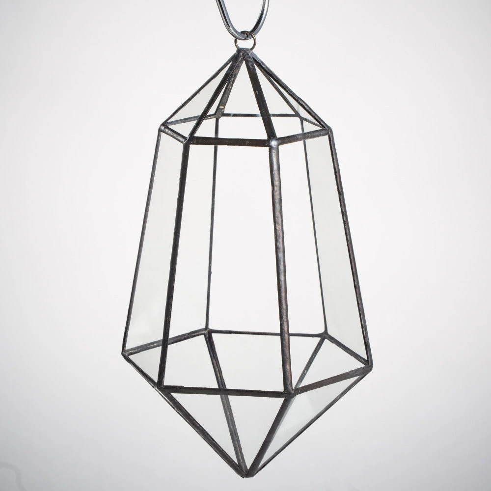 Handmade Hanging Artistic Clear Glass Six-surfaces Diamond Geometric Terrarium DIY For Succulent Pot 12 Handmade Hanging Artistic Clear Glass Six-surfaces Diamond Geometric Terrarium DIY For Succulent Pot - Image 10