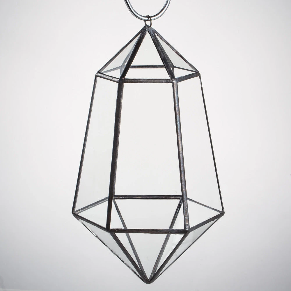 Handmade Hanging Artistic Clear Glass Six-surfaces Diamond Geometric Terrarium DIY For Succulent Pot 3 Handmade Hanging Artistic Clear Glass Six-surfaces Diamond Geometric Terrarium DIY For Succulent Pot