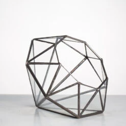 Handmade Diamond Open Glass Geometric Terrarium For Succulents Moss Fern Cacti -Terrarium Plant Hub product image 477562844