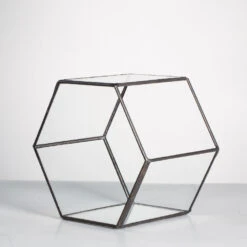 Handmade Thick Geometric Hexagon Glass Terrarium For Succulent Moss Airplants -Terrarium Plant Hub product image 496902043