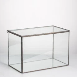 Handmade Rectangle Clear Glass Geometric Terrarium Box With Lid For Succulents Micro Landscape -Terrarium Plant Hub product image 497054587