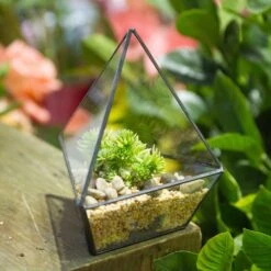 Handmade Geometric Flower Pot Small Glass Terrarium Pot For Container Balcony Garden Succulents 20 Handmade Geometric Flower Pot Small Glass Terrarium Pot For Container Balcony Garden Succulents -Terrarium Plant Hub product image 573789001