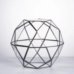 Handmade Triangular Pentagon Mix 32-Sides Clear Glass Geometric Centerpiece Terrarium For Succulents -Terrarium Plant Hub product image 594319623