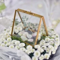 Handmade 2 Sided Standing Copper Brass Glass Rectangular Photo Frame For Wedding -Terrarium Plant Hub product image 614284992