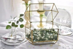 Handmade Large Geometric Glass Wedding Card Box Gift Card Box Keepsake Recipe Reception Envelope -Terrarium Plant Hub product image 616006275