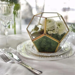 Handmade Gold Tabletop Polyhedron Glass Geometric Terrarium For Wedding Section Reception 20 Handmade Gold Tabletop Polyhedron Glass Geometric Terrarium For Wedding Section Reception -Terrarium Plant Hub product image 679178241