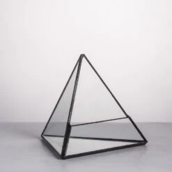 Handmade Small Pyramid Glass Geometric Terrarium For Ring Box Moss Cacti -Terrarium Plant Hub product image 997415099